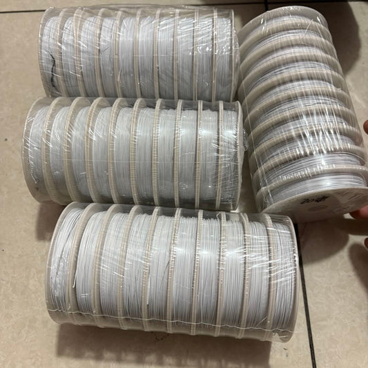 White Color Steel Wire For Making Keychain, Optional Size: [KM5904]-0.3mm, [KM5905]-0.38mm, [KM5906]-0.45mm, [KM5907]-0.5mm