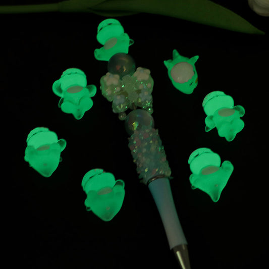 FS4886- Three - Dimensional Mini Snow - Topped Milk Dragon, Luminous Pen Toppers