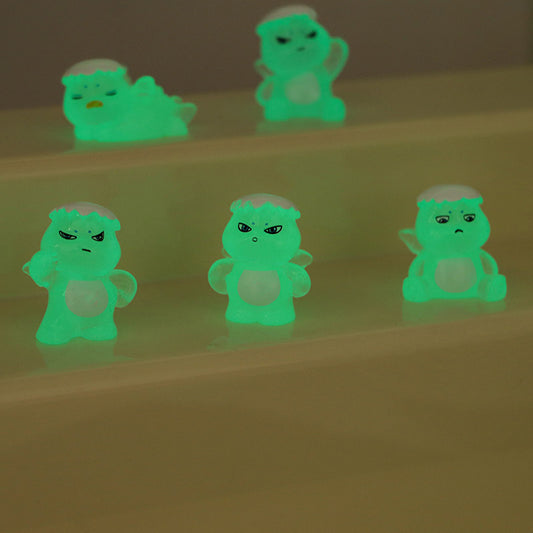 FS4886- Three - Dimensional Mini Snow - Topped Milk Dragon, Luminous Pen Toppers