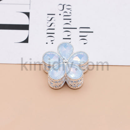 FS1642-25MM Mocha Diamond Flower Metal Beads Fit For Beadable Pen