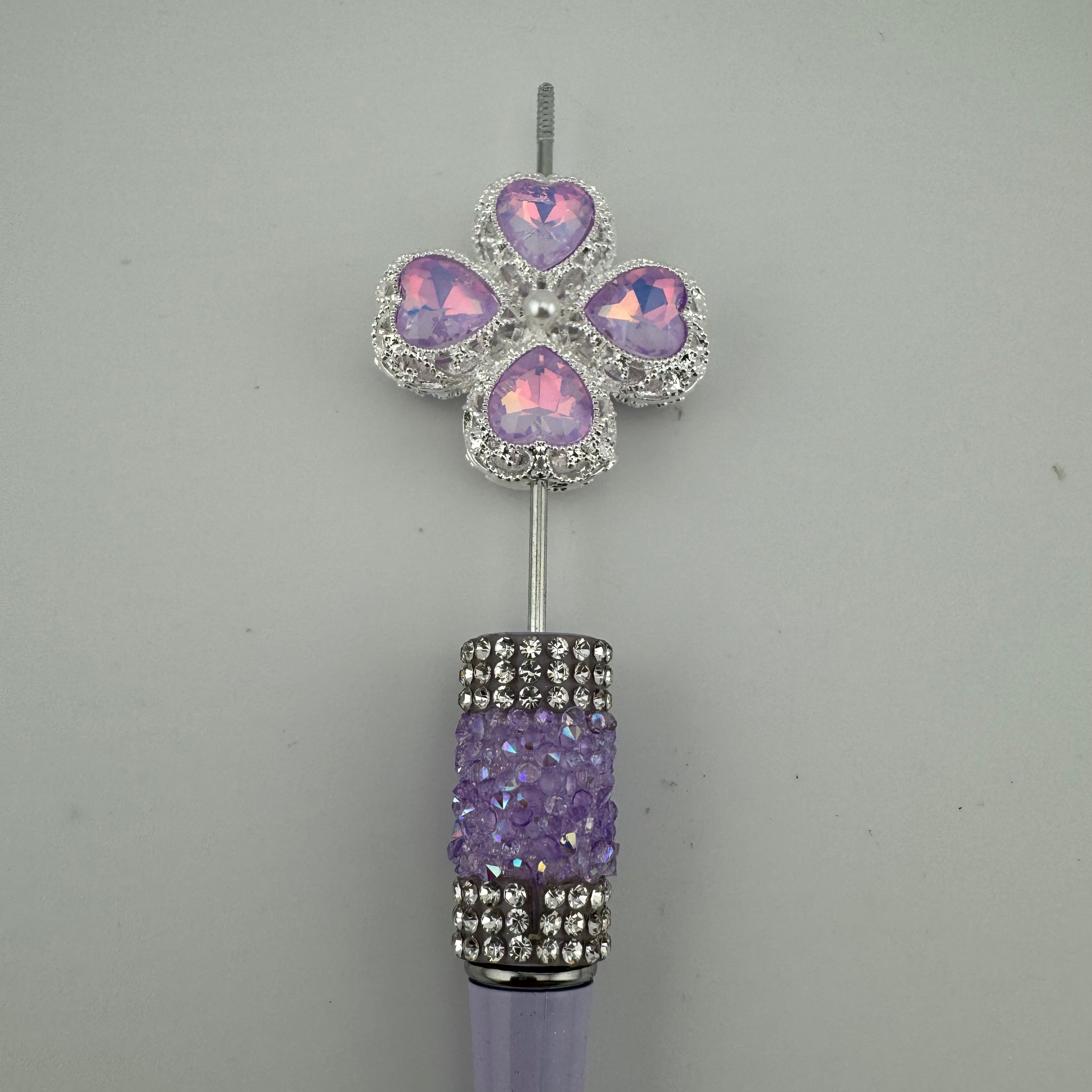 Mixed Color Silver Clover Crystal Alloy Diamond Ball Beads Fit For Beadable Pens