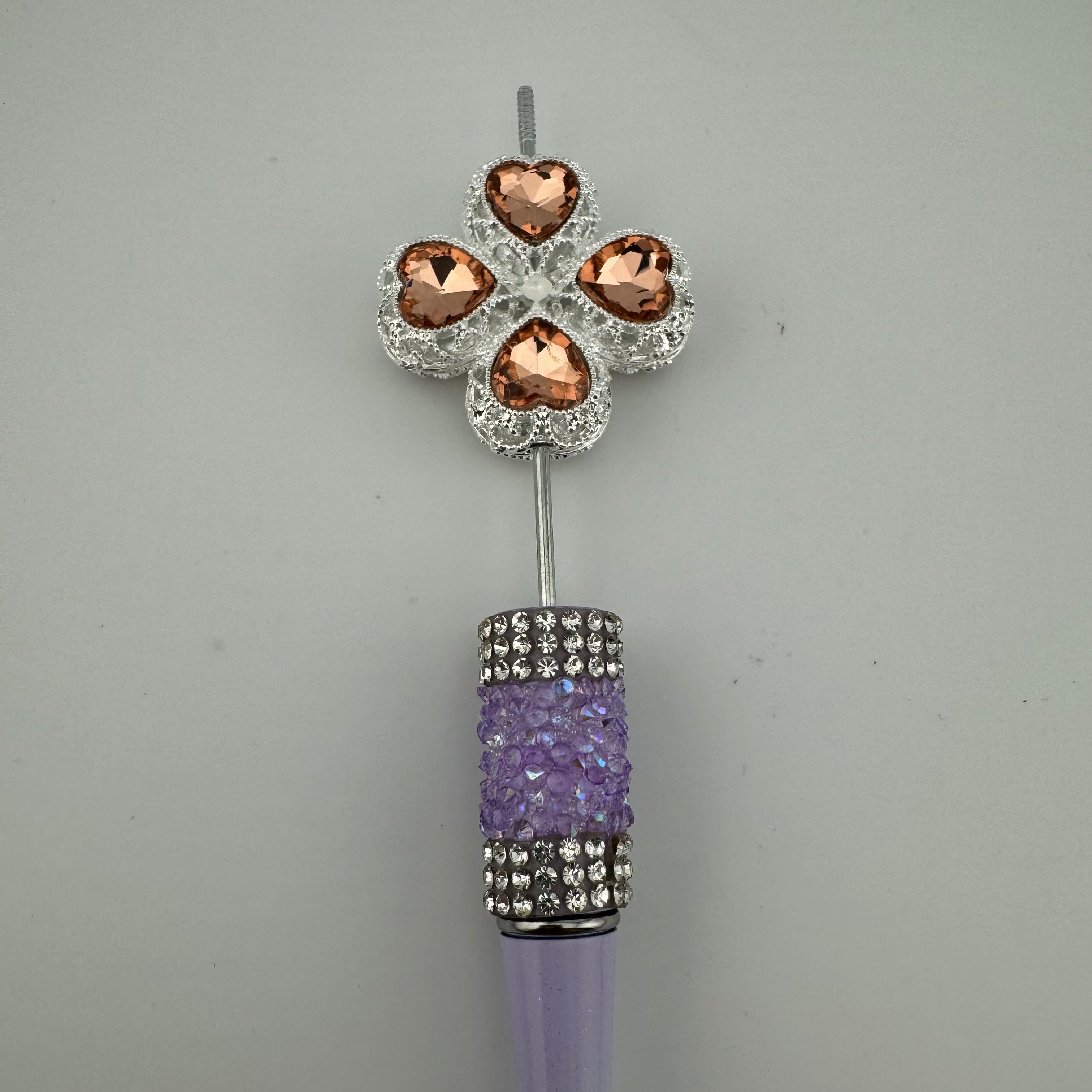 Mixed Color Silver Clover Crystal Alloy Diamond Ball Beads Fit For Beadable Pens