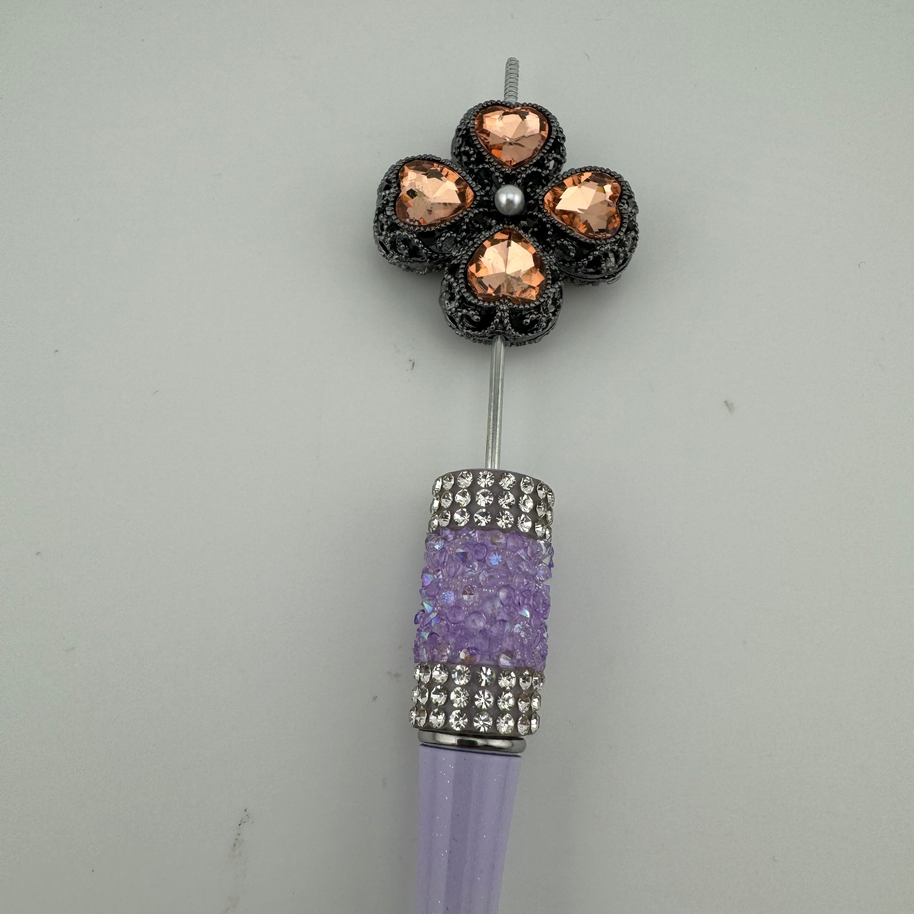 Mixed Color Silver Clover Crystal Alloy Diamond Ball Beads Fit For Beadable Pens