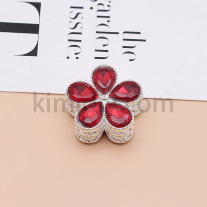 FS1642-25MM Mocha Diamond Flower Metal Beads Fit For Beadable Pen