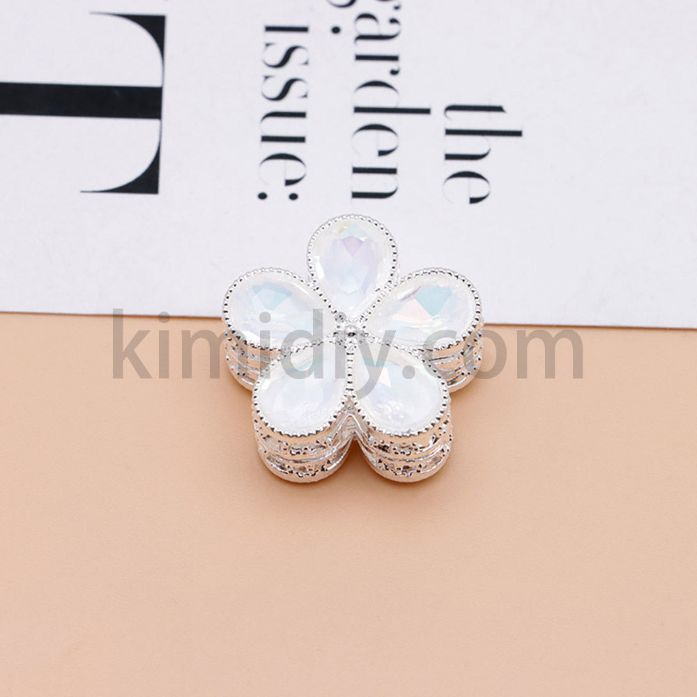 FS1642-25MM Mocha Diamond Flower Metal Beads Fit For Beadable Pen