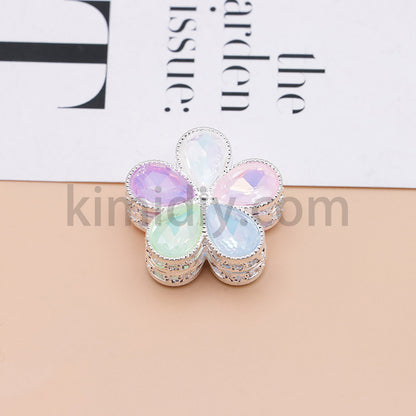 FS1642-25MM Mocha Diamond Flower Metal Beads Fit For Beadable Pen