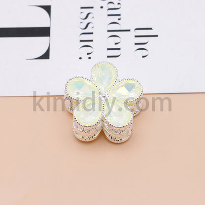 FS1642-25MM Mocha Diamond Flower Metal Beads Fit For Beadable Pen