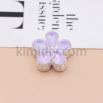 FS1642-25MM Mocha Diamond Flower Metal Beads Fit For Beadable Pen