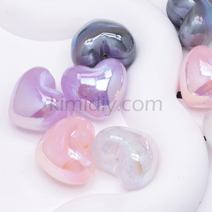 FS3431- Heart Half Hole Pendant Beads