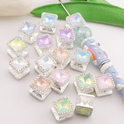 FS6332- Square Four-way Alloy Beads