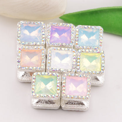 FS6332- Square Four-way Alloy Beads