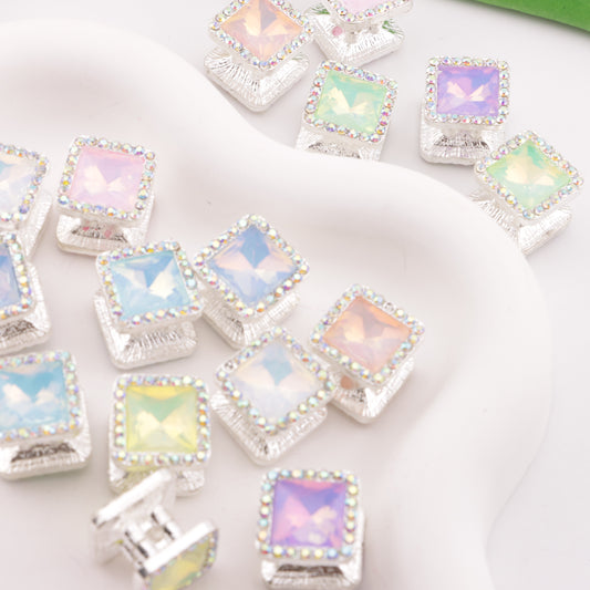 FS6332- Square Four-way Alloy Beads
