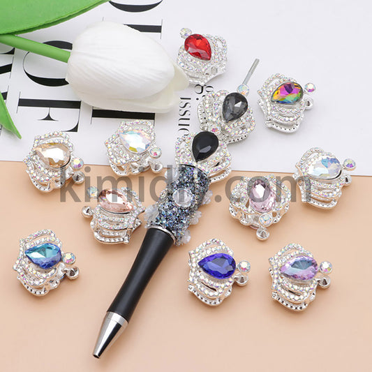 FS4838-Diamond Crown Alloy Beads Fit For Beadable Pens