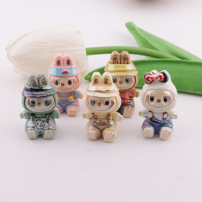 FS6362- Sitting Posture Pulling Labubu Resin Beads Through Holes