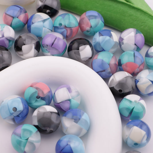 FS6354- 16mm Cheese Color-Blocked Beads Fit For Pen