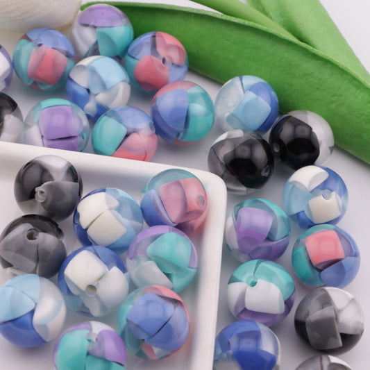 FS6354- 16mm Cheese Color-Blocked Beads Fit For Pen