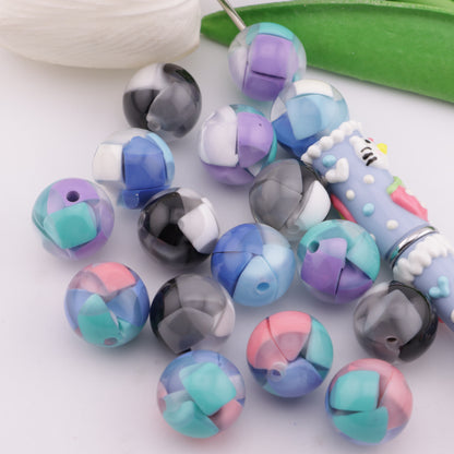 FS6354- 16mm Cheese Color-Blocked Beads Fit For Pen