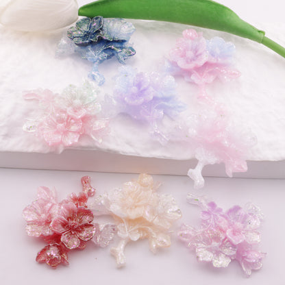 FS6386- 56×49mm Luminous Peach Blossom Branch Charms