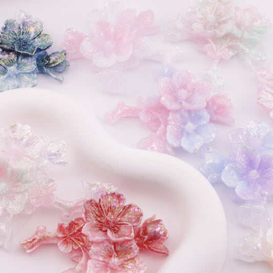 FS6386- 56×49mm Luminous Peach Blossom Branch Charms