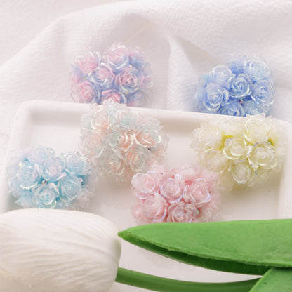 FS6397- 30×24mm Style A Luminous Full Soft Flower Heart Beads A Style Luminous Full Soft Flower Heart Clay Beads Fit For Pen