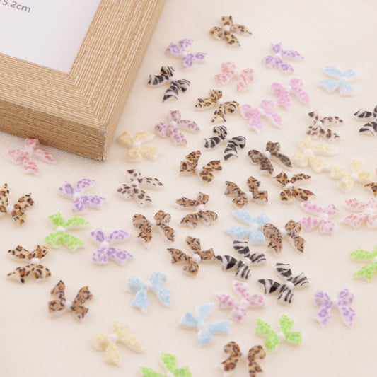FS6400- Leopard Print Bowknot Nail Stickers