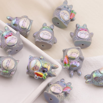 FS6447- ABOUT 28×21MM UV Totoro Beads UV Totoro Beads Fit For Pen