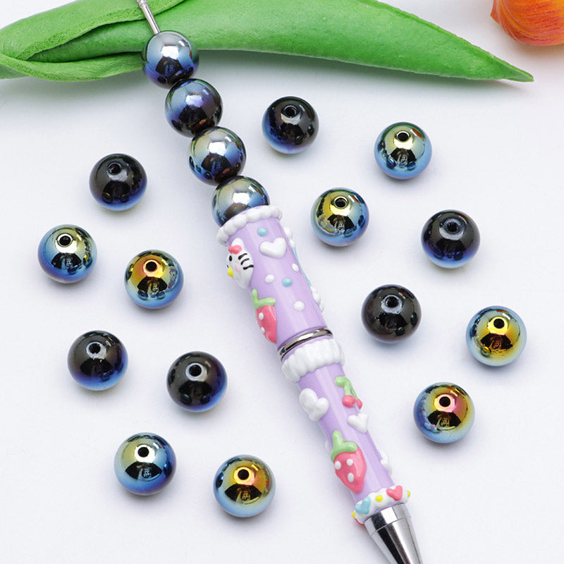 FS4465- 12mm UV Black Cat Eye Beads Fit For Pen