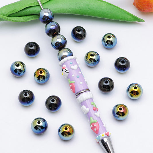 FS4465- 12mm UV Black Cat Eye Beads Fit For Pen
