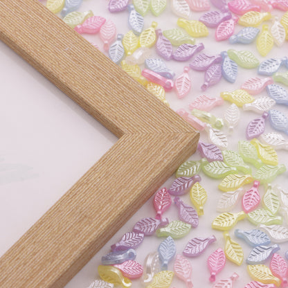 FS6458- Approximately 5×10mm Imitation Pearl Leaf Hanging Hole