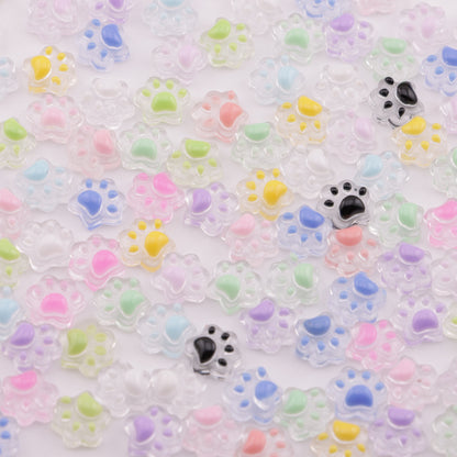 FS6459- About 10mm Two-Color Luminous Cat Claw Nail Art Stickers
