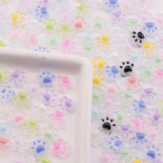 FS6459- About 10mm Two-Color Luminous Cat Claw Nail Art Stickers