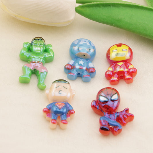 FS6477- Approximately 2×3cm Avengers Acrylic Resin Beads (約2×3cmのアベンジャーズアクリル樹脂ビーズ)