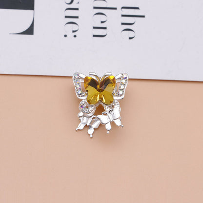 FS4844- Approximately 2×1.8×1.6 Cm Butterfly Alloy Beads Four - Way Connector