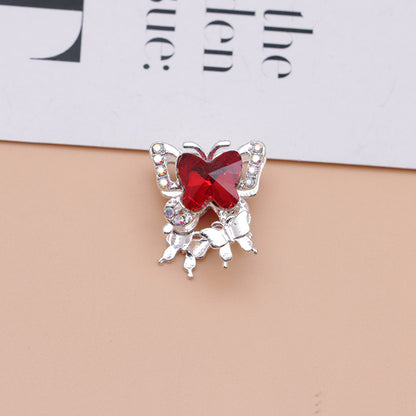 FS4844- Approximately 2×1.8×1.6 Cm Butterfly Alloy Beads Four - Way Connector