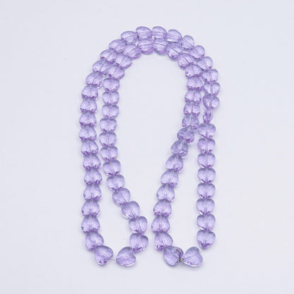 FS5377- 10*10mm About 70PCS/Strand Heart Glass Beads