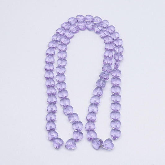 FS5377- 10*10mm About 70PCS/Strand Heart Glass Beads