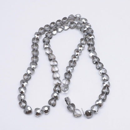 FS5377- 10*10mm About 70PCS/Strand Heart Glass Beads