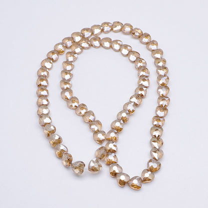 FS5377- 10*10mm About 70PCS/Strand Heart Glass Beads