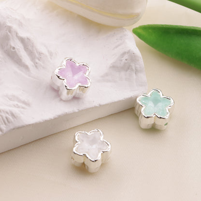 FS6500- About 12MM Star Double Side Zircon Alloy Beads(約12MMスター両面ジルコン合金ビーズ)