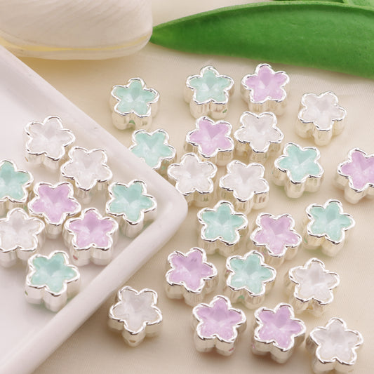 FS6500- About 12MM Star Double Side Zircon Alloy Beads(約12MMスター両面ジルコン合金ビーズ)
