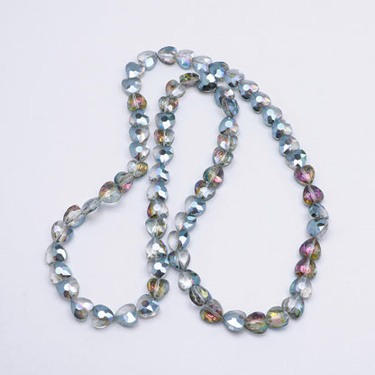 FS5377- 10*10mm About 70PCS/Strand Heart Glass Beads