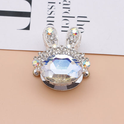 FS4839- 3.4×3.3×2.4 Cm Rabbit Alloy Beads Four - Way Passable For Pens