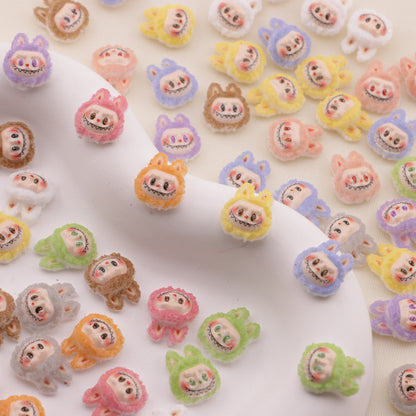 FS6460-Approximately 10mm Labubu Head Resin Nail Charms (約10mm ラブブヘッド レジンネイルチャーム)