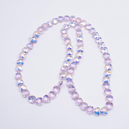 FS5377- 10*10mm About 70PCS/Strand Heart Glass Beads