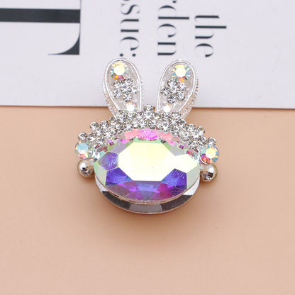 FS4839- 3.4×3.3×2.4 Cm Rabbit Alloy Beads Four - Way Passable For Pens
