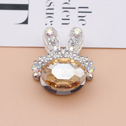 FS4839- 3.4×3.3×2.4 Cm Rabbit Alloy Beads Four - Way Passable For Pens