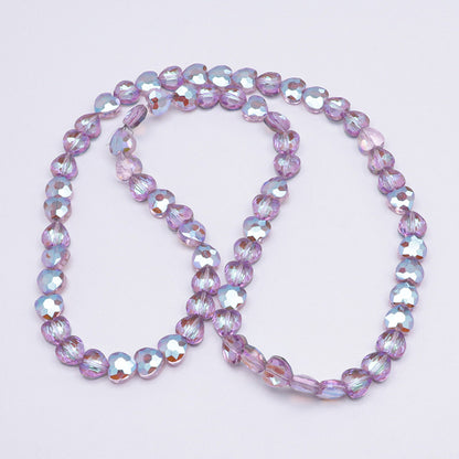 FS5377- 10*10mm About 70PCS/Strand Heart Glass Beads