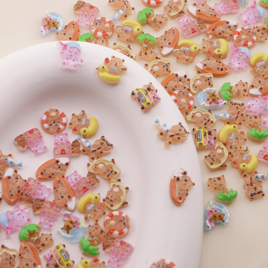 FS6478- About 8mm Capybara Nail Charms (約8mmのカピバラネイルチャーム)