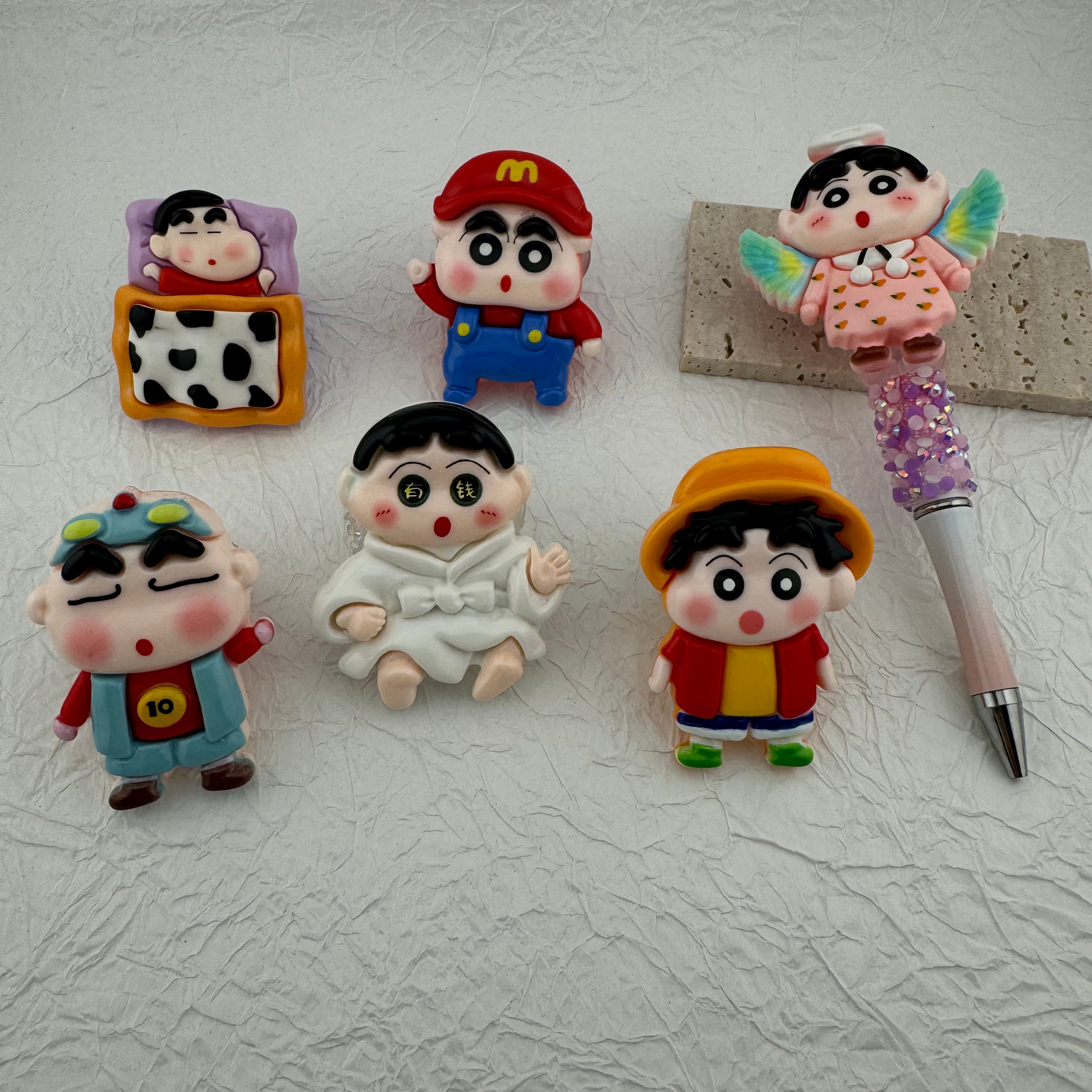 UV Shiny Crayon Shin Chan Resin Fancy Beads Fit For Beadable Pens