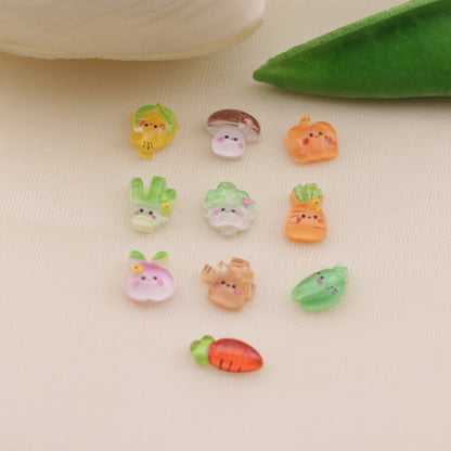 FS6508- About 6×7mm Ice Transparent Vegetable Series Nail Stickers